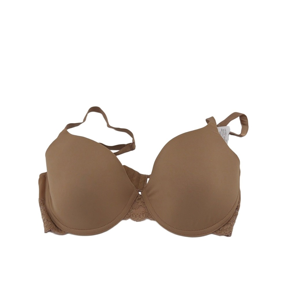 Natori Elegance 1221138T Bra 34D Suntan Underwire Lace Full Fit